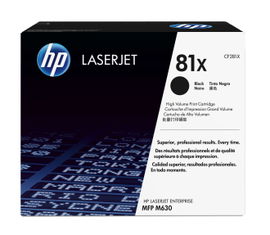 HP 81X - Alto rendimiento - negro - original - LaserJet - cartucho de tóner (CF281X) - para LaserJet M605; LaserJet Enterprise M605, M632, MFP M630; LaserJet Enterprise Flow MFP M630