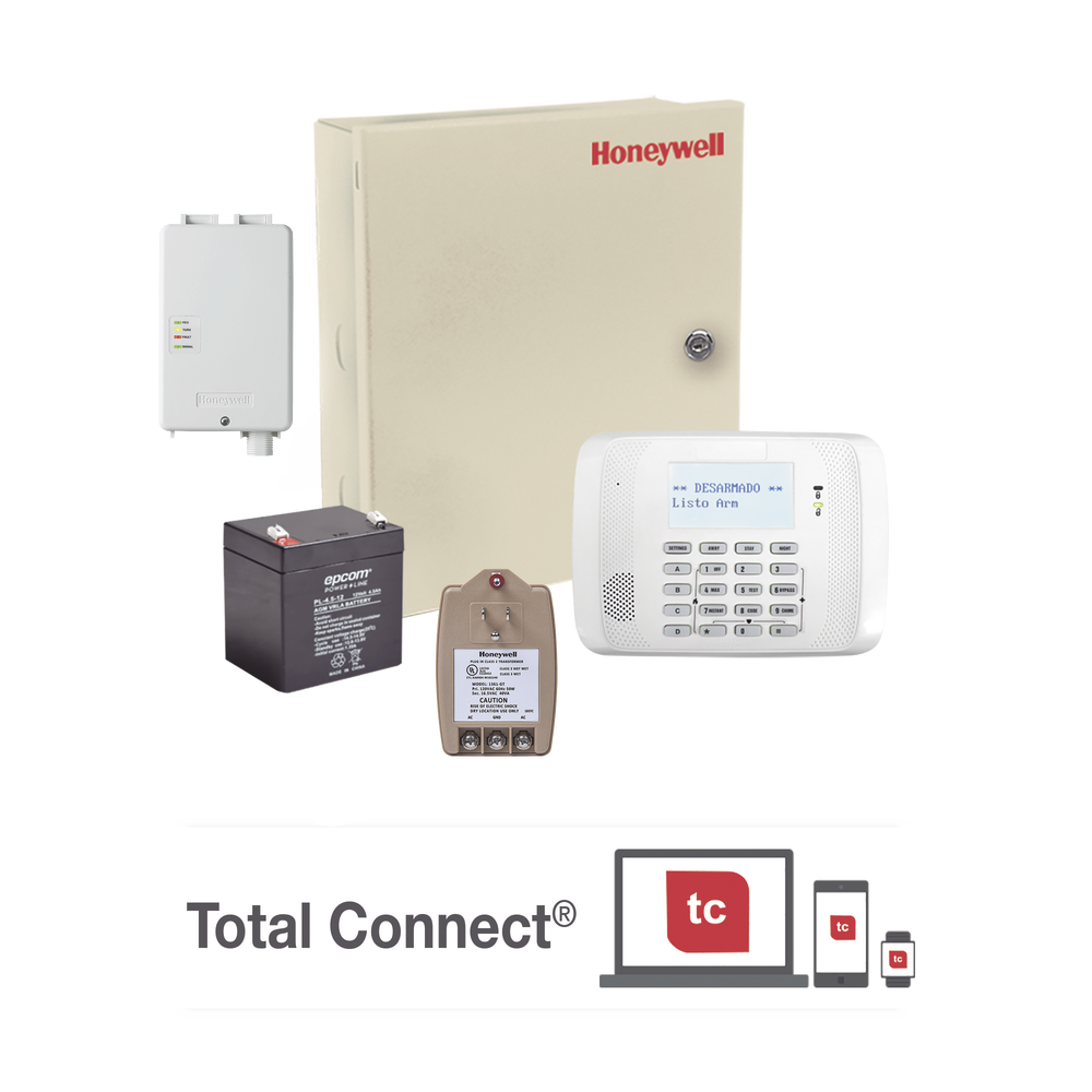 Kit de Panel de Alarma VISTA48LA con Comunicador GSM LTEXA, Batería y Transformador