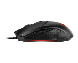 MSI Clutch GM08 - Ratón - diestro y zurdo - óptico - 6 botones - cableado - USB - negro