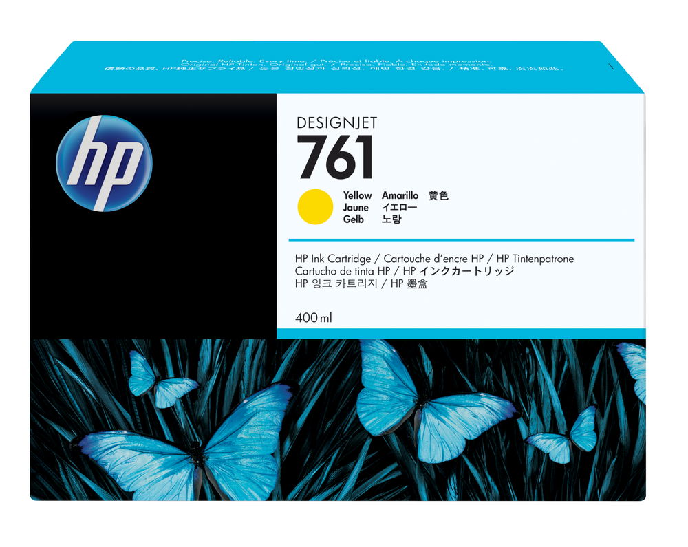HP 761 - 400 ml - amarillo - original - DesignJet - cartucho de tinta - para DesignJet T7100, T7200, T7200 Production Printer HP 761 - 400 ml - amarillo - original - DesignJet - cartucho de tinta - para DesignJet T7100, T7200, T7200 Production Printer