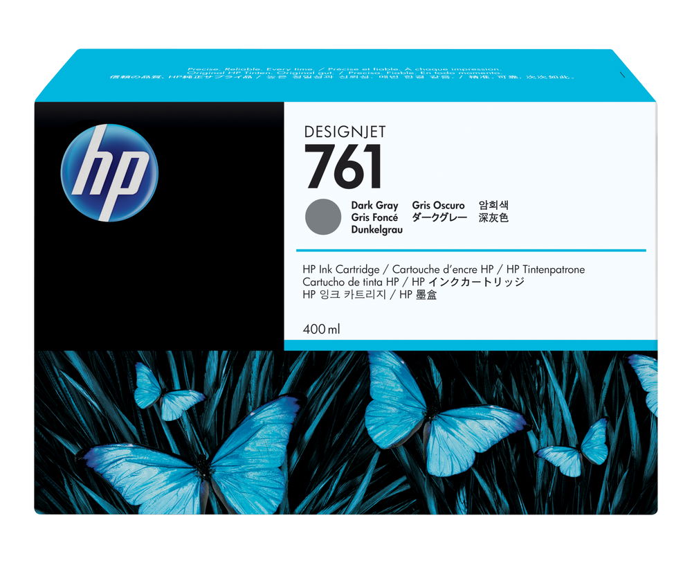HP 761 - 400 ml - gris oscuro - original - DesignJet - cartucho de tinta - para DesignJet T7100, T7200, T7200 Production Printer HP 761 - 400 ml - gris oscuro - original - DesignJet - cartucho de tinta - para DesignJet T7100, T7200, T7200 Production Printer