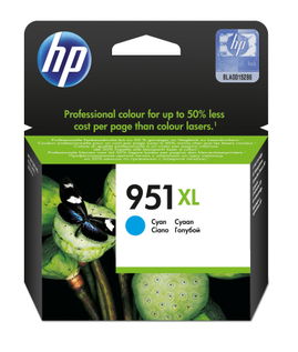 HP 951XL - 24 ml - Alto rendimiento - cián - original - cartucho de tinta - para Officejet Pro 251dw, 276dw, 8100, 8600, 8600 N911a, 8610, 8615, 8620, 8625, 8630