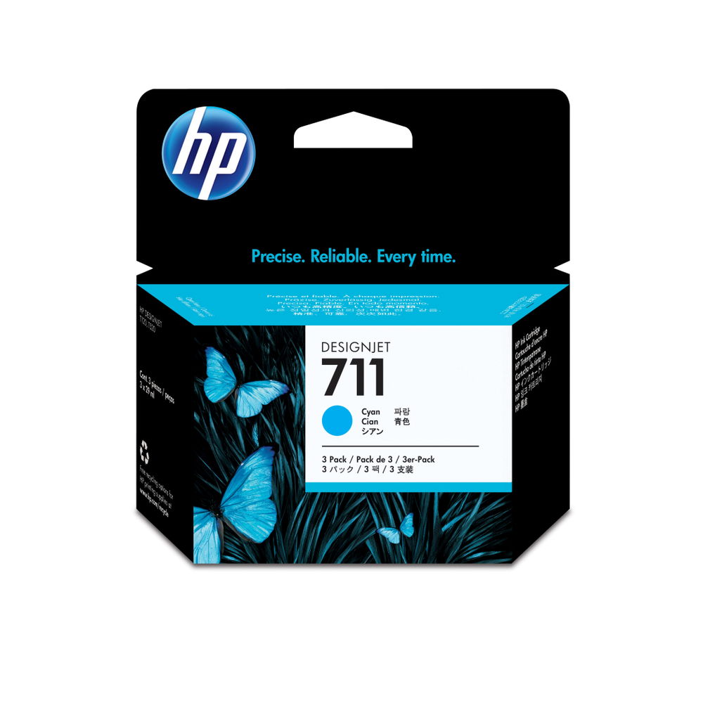 TINTA PLOTTER HP 711 CYAN 3PK 29ML CZ134A