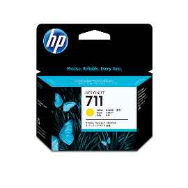HP 711 - Paquete de 3 - 29 ml - amarillo - original - DesignJet - cartucho de tinta - para DesignJet T100, T120, T120 ePrinter, T125, T130, T520, T520 ePrinter, T525, T530