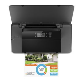 HP Officejet 200 Mobile Printer - Impresora - color - chorro de tinta - A4/Legal - 1200 x 1200 ppp - hasta 20 ppm (monocromo) / hasta 19 ppm (color) - capacidad: 50 hojas - USB 2.0, host USB, Wi-Fi HP Officejet 200 Mobile Printer - Impresora - color - chorro de tinta - A4/Legal - 1200 x 1200 ppp - hasta 20 ppm (monocromo) / hasta 19 ppm (color) - capacidad: 50 hojas - USB 2.0, host USB, Wi-Fi