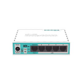 MikroTik RouterBOARD hEX lite RB750r2 - Router conmutador de 4 puertos -
