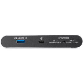 StarTech.com Docking Station USB C para 2 Monitores DisplayPort HDMI 4K - Entrega de Potencia de 100W Passthrough - GbE, Concentrador de 2 Puertos USB-A - Dock USB Tipo-C para Ordenador Portátil con Cable de 1m