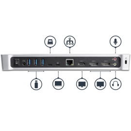 StarTech.com DK30CH2DPPD base para portátil y replicador de puertos Alámbrico USB 3.2 Gen 1 (3.1 Gen 1) Type-C Negro, Plata StarTech.com DK30CH2DPPD base para portátil y replicador de puertos Alámbrico USB 3.2 Gen 1 (3.1 Gen 1) Type-C Negro, Plata
