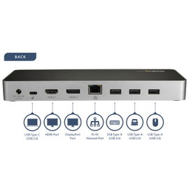 StarTech.com DK30CHDDPPD base para portátil y replicador de puertos Alámbrico USB 3.2 Gen 1 (3.1 Gen 1) Type-C Negro, Plata StarTech.com DK30CHDDPPD base para portátil y replicador de puertos Alámbrico USB 3.2 Gen 1 (3.1 Gen 1) Type-C Negro, Plata