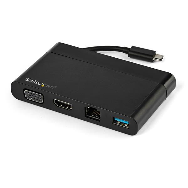 StarTech.com Adaptador Multipuertos USB-C 4K con HDMI y VGA - Mac Win Chrome - 1x USB-A - GbE - Portátil - Docking Station USB Tipo C StarTech.com Adaptador Multipuertos USB-C 4K con HDMI y VGA - Mac Win Chrome - 1x USB-A - GbE - Portátil - Docking Station USB Tipo C