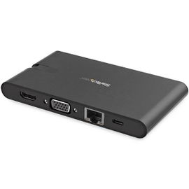 StarTech.com Docking Station USB-C con HDMI y VGA - para Mac y Windows -3x USB 3.0 - SD / micro SD - PD 3.0 - Adaptador USB C a USB 3.0