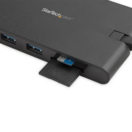 StarTech.com Docking Station USB-C con HDMI y VGA - para Mac y Windows -3x USB 3.0 - SD / micro SD - PD 3.0 - Adaptador USB C a USB 3.0