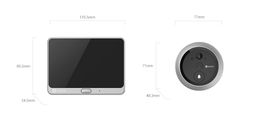 Timbre Inalámbrico Con Mirilla y Pantalla de Batería Recargable / Para Instalarse en Puerta / Cámara 720P / WiFi / Sensor PIR / Detección de Movimiento / Audio de Dos Vías  /  Uso Interior