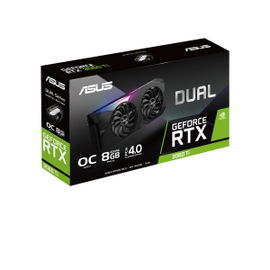 ASUS DUAL-RTX3060TI-O8G - OC Edition - tarjeta gráfica - GF RTX 3060 Ti - 8 GB GDDR6 - PCIe 4.0 x16 - 2 x HDMI, 3 x DisplayPort