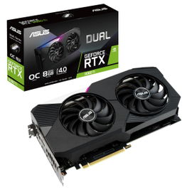 ASUS DUAL-RTX3060TI-O8G - OC Edition - tarjeta gráfica - GF RTX 3060 Ti - 8 GB GDDR6 - PCIe 4.0 x16 - 2 x HDMI, 3 x DisplayPort