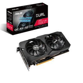 ASUS DUAL-RX5500XT-O4G-EVO - OC Edition - tarjeta gráfica - Radeon RX 5500 XT - 4 GB GDDR6 - PCIe 4.0 x16 - HDMI, 3 x DisplayPort