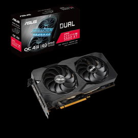 ASUS DUAL-RX5500XT-O4G-EVO - OC Edition - tarjeta gráfica - Radeon RX 5500 XT - 4 GB GDDR6 - PCIe 4.0 x16 - HDMI, 3 x DisplayPort