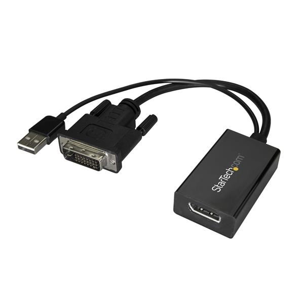 StarTech.com Adaptador DVI a DisplayPort Alimentado por USB - Conversor DVI a DisplayPort - Convertidor DVI-D a DP - 1920x1200 StarTech.com Adaptador DVI a DisplayPort Alimentado por USB - Conversor DVI a DisplayPort - Convertidor DVI-D a DP - 1920x1200