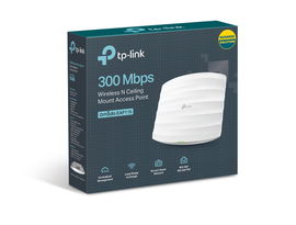 Punto de Acceso Omada, 802.11 b/g/n (2.4 GHz), hasta 300 Mbps, alimentación PoE 802.3af, para montaje en techo, soporta hasta 50 clientes.