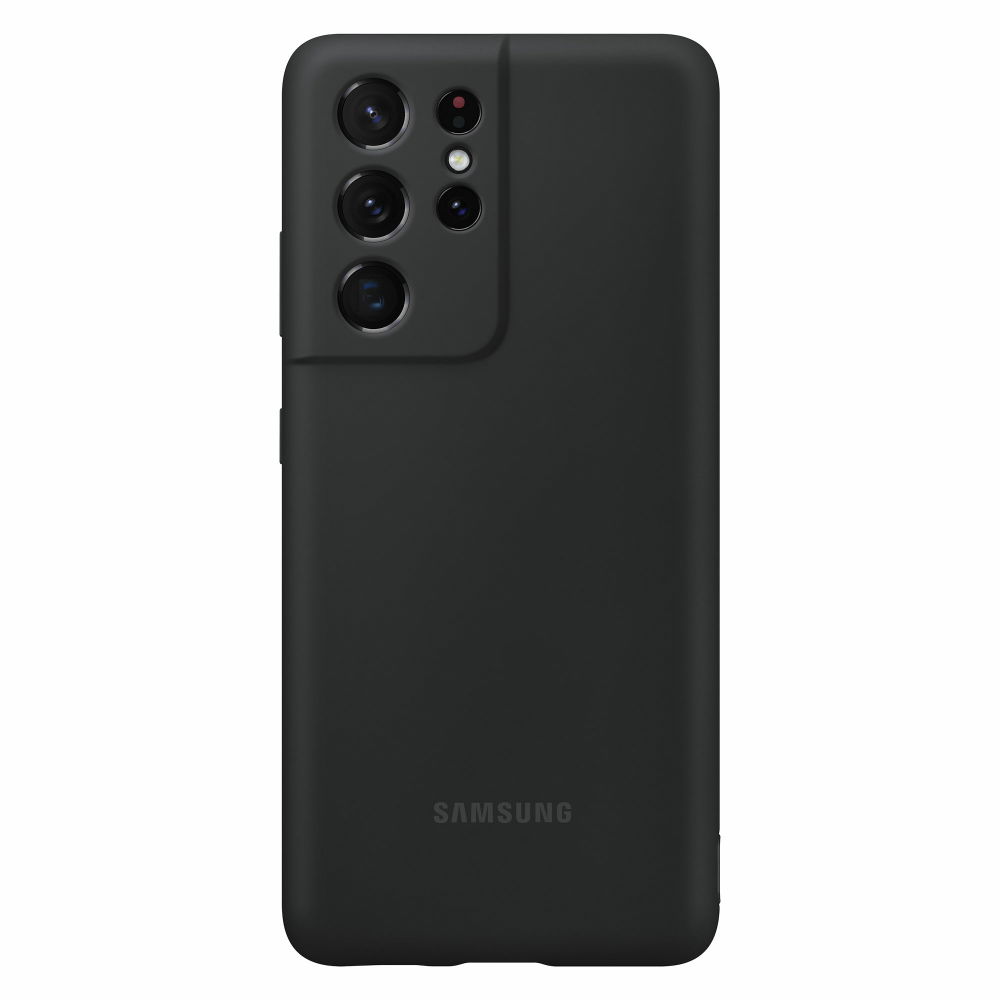 Samsung Silicone Cover EF-PG998 - Carcasa trasera para teléfono móvil - silicona - negro - para Galaxy S21 Ultra 5G Samsung Silicone Cover EF-PG998 - Carcasa trasera para teléfono móvil - silicona - negro - para Galaxy S21 Ultra 5G