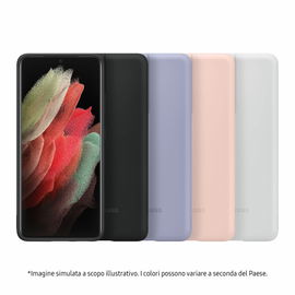 Samsung Silicone Cover EF-PG998 - Carcasa trasera para teléfono móvil - silicona - negro - para Galaxy S21 Ultra 5G Samsung Silicone Cover EF-PG998 - Carcasa trasera para teléfono móvil - silicona - negro - para Galaxy S21 Ultra 5G