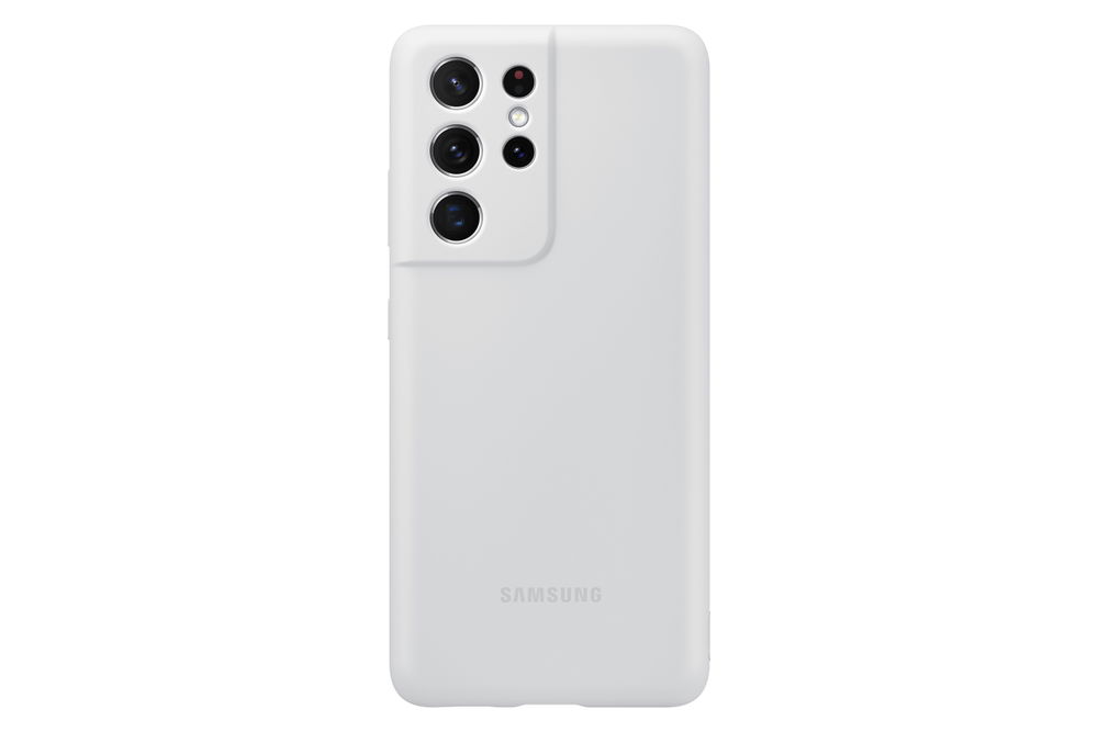 Samsung Silicone Cover EF-PG998 - Carcasa trasera para teléfono móvil - silicona - gris claro - para Galaxy S21 Ultra 5G