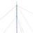 Kit de Torre Arriostrada de Techo de 12 m con Tramo STZ30 Galvanizado Electrolítico (No incluye retenida).