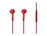 Samsung EO-EG920B Auriculares Dentro de oído Conector de 3,5 mm Rojo