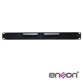 PATCH PANEL ENSON ENS-PA12P5E 1UR PRECARGADO CAT5E 12 PUERTOS MONTAJE EN RACK ESTANDAR 19 PATCH PANEL ENSON ENS-PA12P5E 1UR PRECARGADO CAT5E 12 PUERTOS MONTAJE EN RACK ESTANDAR 19