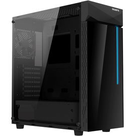 Gigabyte - GB-C200G - Mid tower - mini-ITX/m-ATX/ATX - All black - Tempered Glass