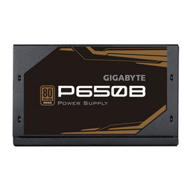 Gigabyte P650B - Fuente de alimentación (interna) - ATX12V 2.31 - 80 PLUS Bronze - CA 100-240 V - 650 vatios - PFC activa