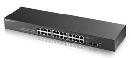 SWITCH ZYXEL GS1100-24 24 PUERTOS RJ45 10/100/1000 Mbps + 2 PUERTOS SFP 1000 Mbps NO ADMINISTRABLE NO ES COMPATIBLE CON NEBULA