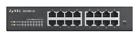 ZyXEL GS1900-16 - Switch - smart - 16 x 10/100/1000 - desktop, rack-mountable, wall-mountable