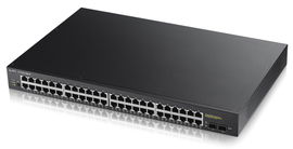 SWITCH ZYXEL GS1900-48HP 24 PUERTOS RJ45 10/100/1000 Mbps + 24 PUERTOS RJ45 10/100/1000 Mbps con POE AF/AT + 2 PUERTOS SFP 1000 Mbps ADMINISTRABLE-L2 ENERGIA TOTAL 170W NO ES COMPATIBLE CON NEBULA