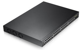 SWITCH ZYXEL GS1900-48HP 24 PUERTOS RJ45 10/100/1000 Mbps + 24 PUERTOS RJ45 10/100/1000 Mbps con POE AF/AT + 2 PUERTOS SFP 1000 Mbps ADMINISTRABLE-L2 ENERGIA TOTAL 170W NO ES COMPATIBLE CON NEBULA