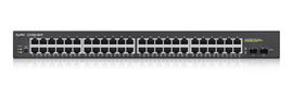SWITCH ZYXEL GS1900-48HP 24 PUERTOS RJ45 10/100/1000 Mbps + 24 PUERTOS RJ45 10/100/1000 Mbps con POE AF/AT + 2 PUERTOS SFP 1000 Mbps ADMINISTRABLE-L2 ENERGIA TOTAL 170W NO ES COMPATIBLE CON NEBULA