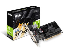 MSI GT 710 2GD3 LP - Tarjeta gráfica - GF GT 710 - 2 GB DDR3 - PCIe 2.0 x16 perfil bajo - DVI, D-Sub, HDMI MSI GT 710 2GD3 LP - Tarjeta gráfica - GF GT 710 - 2 GB DDR3 - PCIe 2.0 x16 perfil bajo - DVI, D-Sub, HDMI
