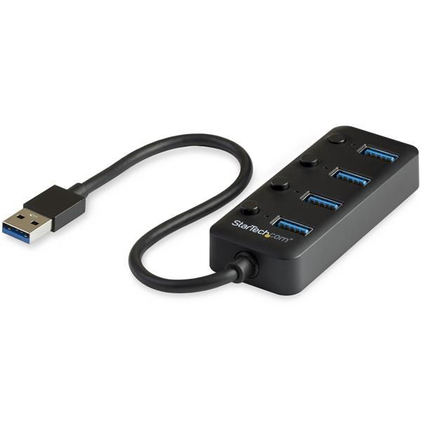 StarTech.com Hub Ladrón USB 3.0 4 Puertos - USB-A a USB 3.0 Tipo A con Interruptores Individuales de Encendido/Apagado - USB 3.1/3.2 Gen 1 SuperSpeed 5Gbps - Alimentado por el Bus USB - Portátil - Cable de 25cm StarTech.com Hub Ladrón USB 3.0 4 Puertos - USB-A a USB 3.0 Tipo A con Interruptores Individuales de Encendido/Apagado - USB 3.1/3.2 Gen 1 SuperSpeed 5Gbps - Alimentado por el Bus USB - Portátil - Cable de 25cm