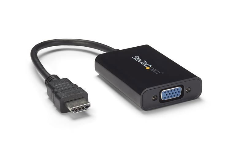 StarTech.com Cable Adaptador Externo Conversor Vídeo Audio HDMI a VGA - 1x HD15 Hembra - 1x HDMI Macho - 1x Mini Jack Hembra - 1920x1200 - Adaptador de vídeo - HDMI macho a HD-15 (VGA), miniconector, Micro-USB tipo B hembra - 25 cm - negro - compatib StarTech.com Cable Adaptador Externo Conversor Vídeo Audio HDMI a VGA - 1x HD15 Hembra - 1x HDMI Macho - 1x Mini Jack Hembra - 1920x1200 - Adaptador de vídeo - HDMI macho a HD-15 (VGA), miniconector, Micro-USB tipo B hembra - 25 cm - negro - compatib