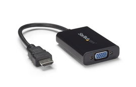 StarTech.com Cable Adaptador Externo Conversor Vídeo Audio HDMI a VGA - 1x HD15 Hembra - 1x HDMI Macho - 1x Mini Jack Hembra - 1920x1200 - Adaptador de vídeo - HDMI macho a HD-15 (VGA), miniconector, Micro-USB tipo B hembra - 25 cm - negro - compatib StarTech.com Cable Adaptador Externo Conversor Vídeo Audio HDMI a VGA - 1x HD15 Hembra - 1x HDMI Macho - 1x Mini Jack Hembra - 1920x1200 - Adaptador de vídeo - HDMI macho a HD-15 (VGA), miniconector, Micro-USB tipo B hembra - 25 cm - negro - compatib
