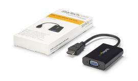 StarTech.com Cable Adaptador Externo Conversor Vídeo Audio HDMI a VGA - 1x HD15 Hembra - 1x HDMI Macho - 1x Mini Jack Hembra - 1920x1200 - Adaptador de vídeo - HDMI macho a HD-15 (VGA), miniconector, Micro-USB tipo B hembra - 25 cm - negro - compatib StarTech.com Cable Adaptador Externo Conversor Vídeo Audio HDMI a VGA - 1x HD15 Hembra - 1x HDMI Macho - 1x Mini Jack Hembra - 1920x1200 - Adaptador de vídeo - HDMI macho a HD-15 (VGA), miniconector, Micro-USB tipo B hembra - 25 cm - negro - compatib