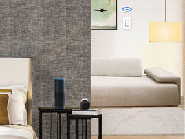 Interruptor Inteligente Wi-Fi, 100 - 120V~, 50/60Hz, 15.0A, compatible con Amazon Alexa y Google Assistant, color blanco.