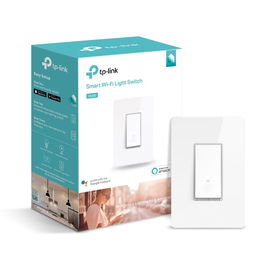 Interruptor Inteligente Wi-Fi, 100 - 120V~, 50/60Hz, 15.0A, compatible con Amazon Alexa y Google Assistant, color blanco.