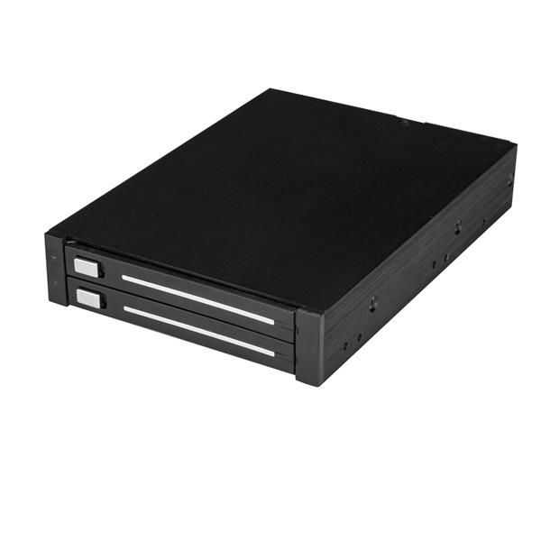 StarTech.com Caja Rack SATA de 2 Bahías de 2,5 Pulgadas para Bahía de 3,5 Pulgadas RAID sin Bandeja de Intercambio en Caliente StarTech.com Caja Rack SATA de 2 Bahías de 2,5 Pulgadas para Bahía de 3,5 Pulgadas RAID sin Bandeja de Intercambio en Caliente