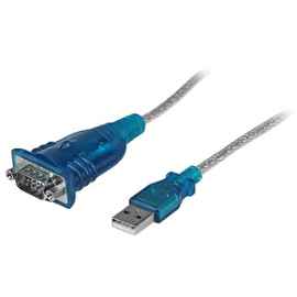 StarTech.com Cable Adaptador USB a Serie RS232 de 1 Puerto Serial DB9 - Macho a Macho - Conversor Compatible con Windows 8 - Adaptador serie - USB 2.0 - RS-232