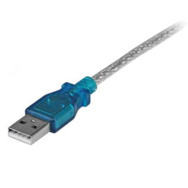 StarTech.com Cable Adaptador USB a Serie RS232 de 1 Puerto Serial DB9 - Macho a Macho - Conversor Compatible con Windows 8 - Adaptador serie - USB 2.0 - RS-232