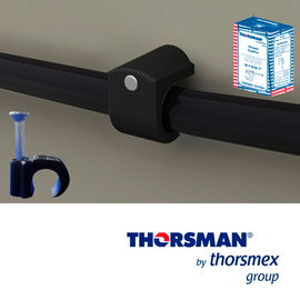 GRAPAS REFORZADA SUJETHOR THORSMAN 3103-00300 TC 7-10 Rc 3/4pulg CAJA /100PZAS NEGRO, IDEAL PARA CABLE UTP, CLAVO GALVANIZADO, GRAPA DE POLIETILENO, RESISTENTE AL IMPACTO, CORROSIÓN, HUMEDAD Y CLIMAS EXTREMOS