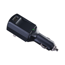 Cargador USB Portátil, Con Entrada 120 Vca o Toma Vehicular (encendedor de cigarrillos), Puerto USB de 5 Vcd 1 Amp