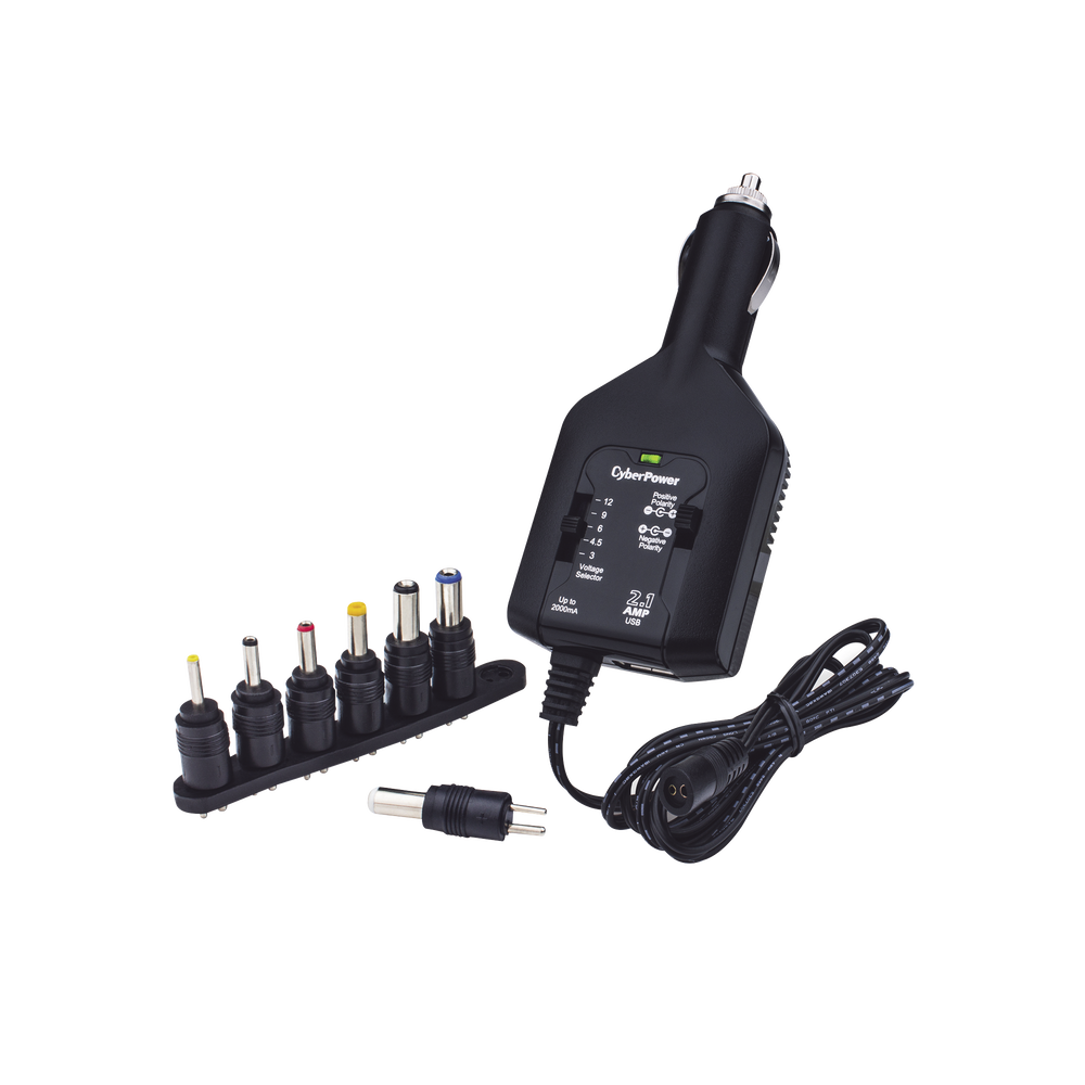 Adaptador Universal de Alimentación, Con Entrada 12 Vcd de Vehículo, y Salida Ajustable de 3-12 Vcd 2000mA