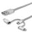 StarTech.com Cable de 2m USB Multi Carga - Lightning, USB C, Micro USB - Cable para Smartphone USB Tipo C